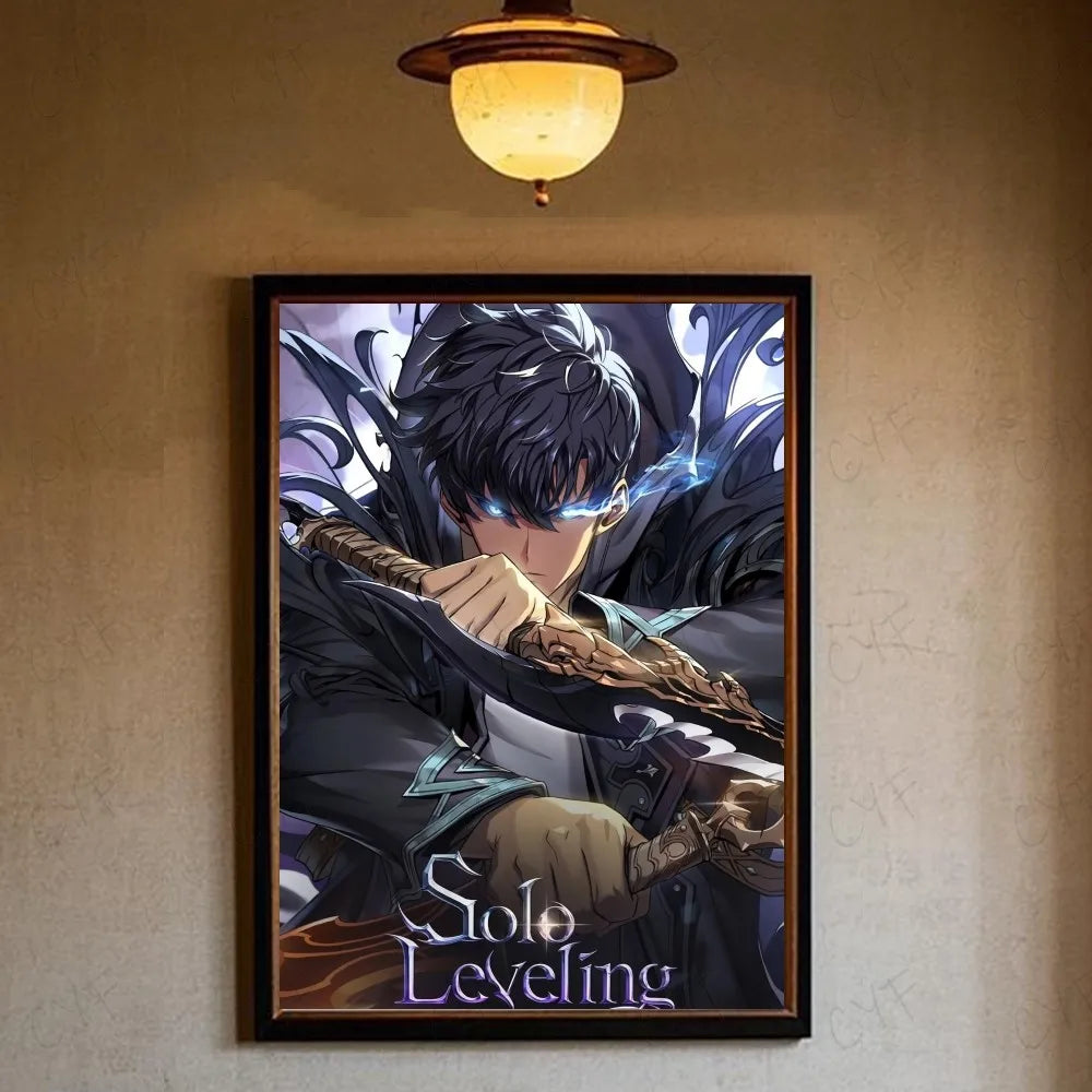 Solo leveling sung jin woo Anime Poster HD art sticky