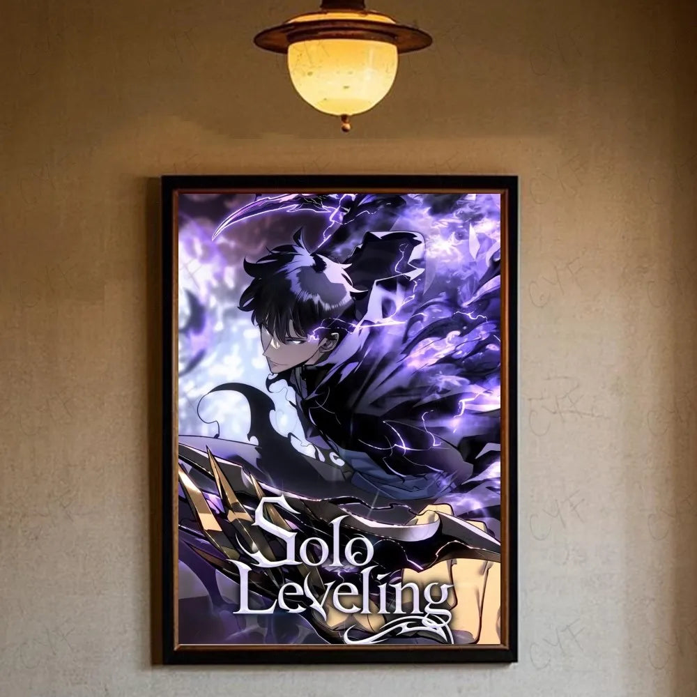 Solo leveling sung jin woo Anime Poster HD art sticky