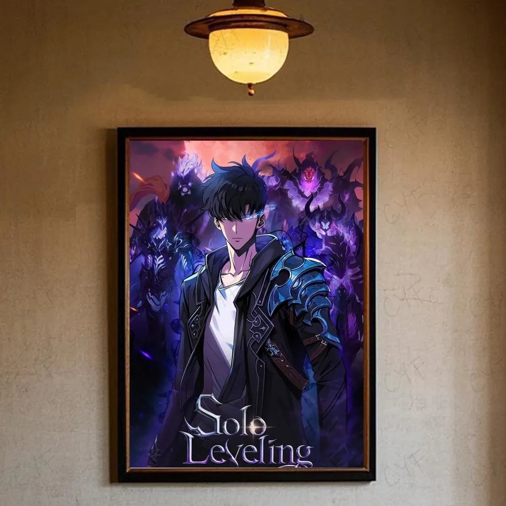 Solo leveling sung jin woo Anime Poster HD art sticky