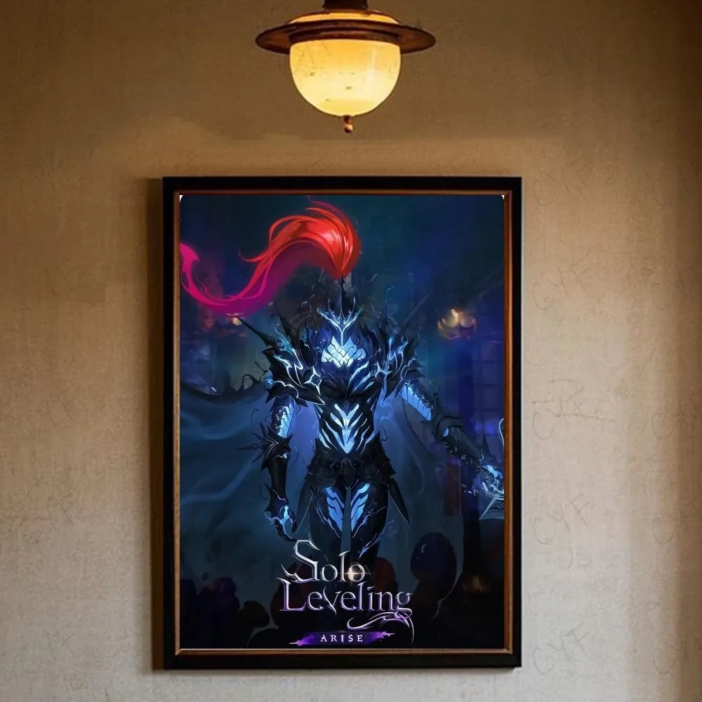 Solo leveling sung jin woo Anime Poster HD art sticky