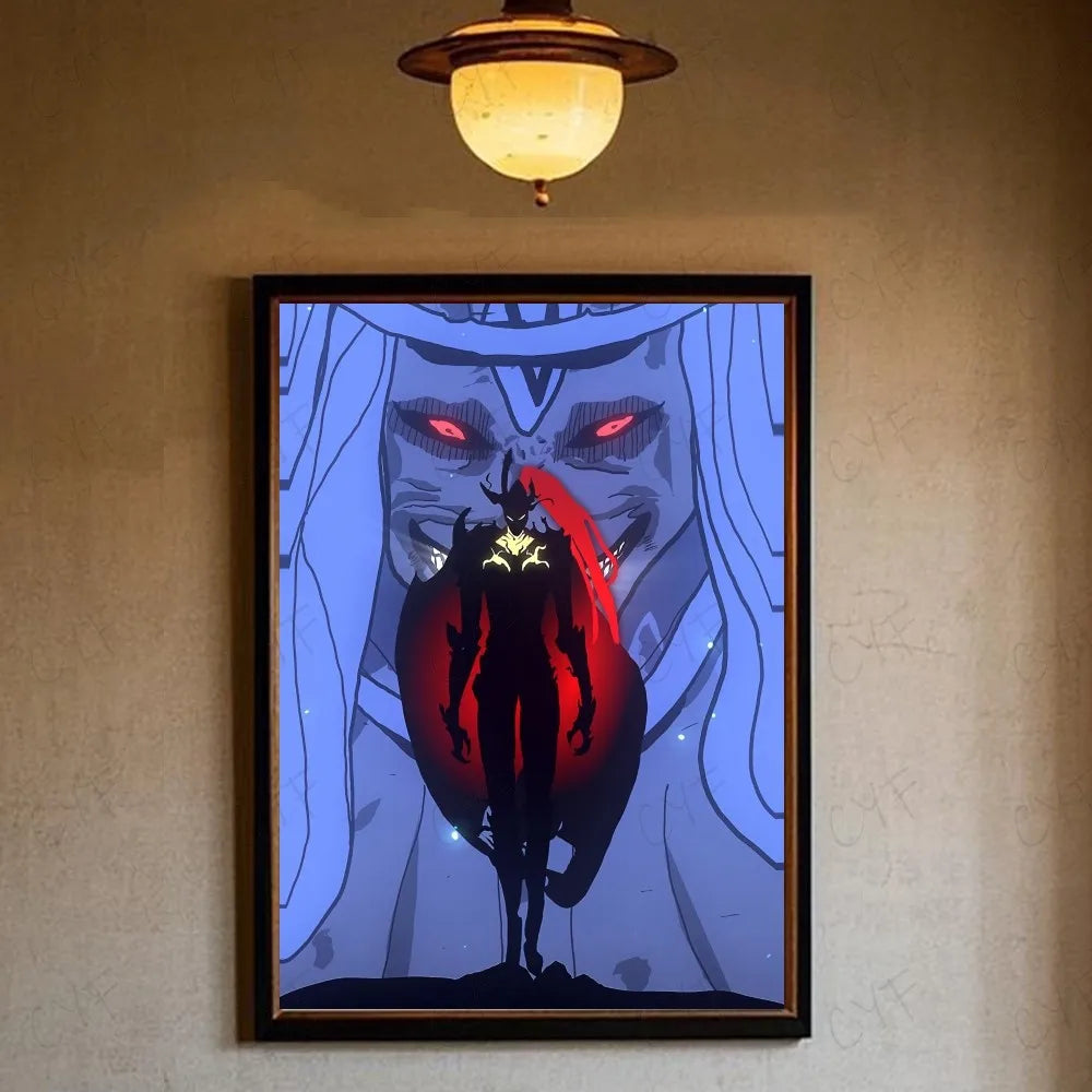 Solo leveling sung jin woo Anime Poster HD art sticky