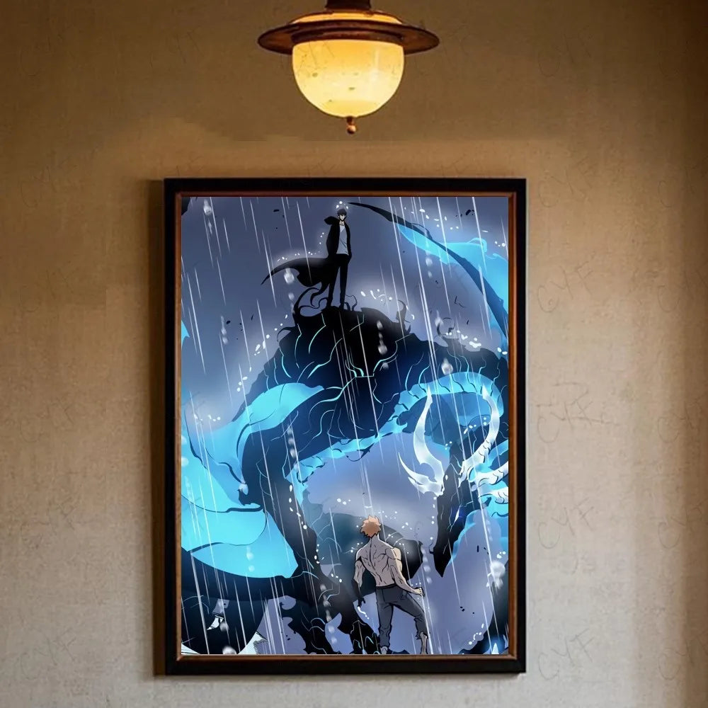 Solo leveling sung jin woo Anime Poster HD art sticky