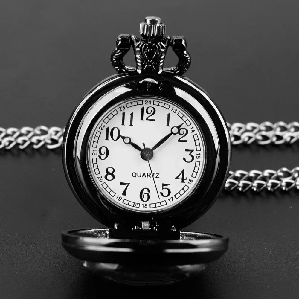 Glass Dome Pocket Watch with Chain