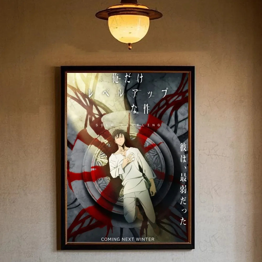 Solo leveling sung jin woo Anime Poster HD art sticky
