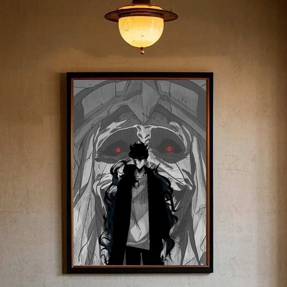 Solo leveling sung jin woo Anime Poster HD art sticky
