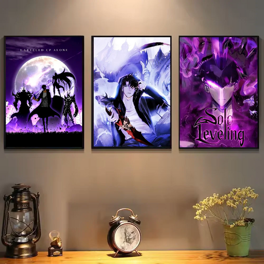 Solo leveling sung jin woo Anime Poster HD art sticky